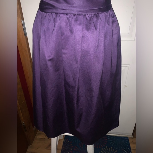 David Bridal Purple Strapless midi dress with pockets size 16 - Picture 4 of 12